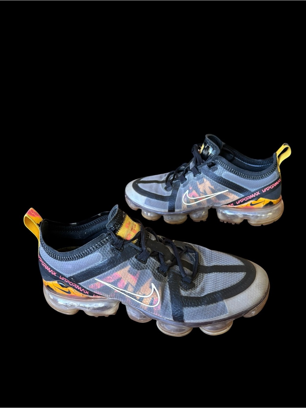 Nike Air VaporMax 2019 SE Floral Women’s 7 Black Gold Crimson CD7094-002